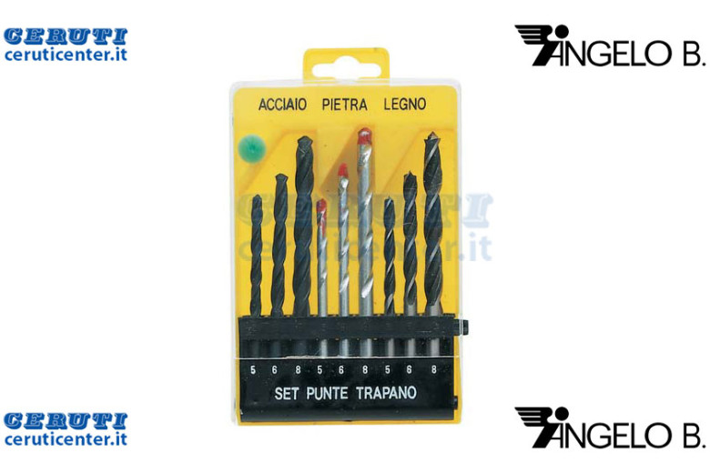 Serie Punte Muro Ferro Legno 9 Pz.