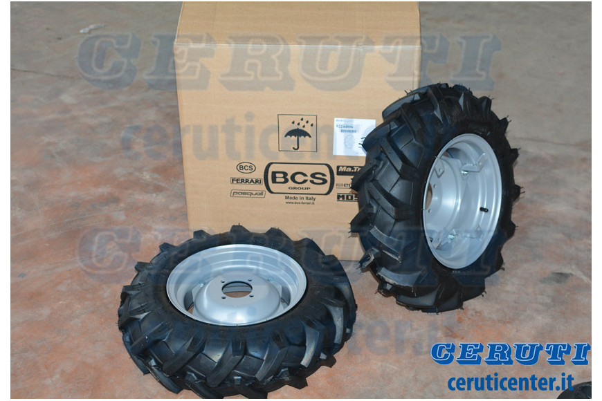 Couple Pneumatic Wheels for Walking Tractor BCS 6.5-80-15 - Original BCS - 92244807