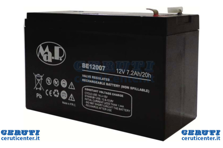 Batterie 12V-7.2Ah sec - Ag 0200072