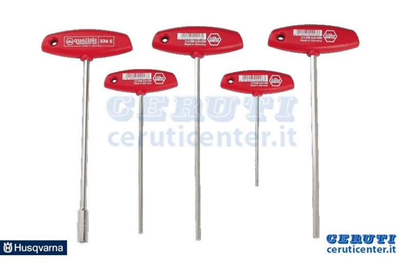 Kit 5Pcs T-Schlüssel und Schlüssel 8Mm Rohr - Original Husqvarna - 504 900 006