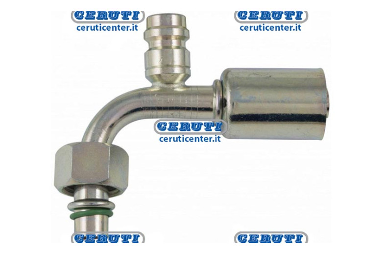 90° Aufschraubung Mit: O-Ring Und Ventil Hoher Und Niedriger Druck Für R134