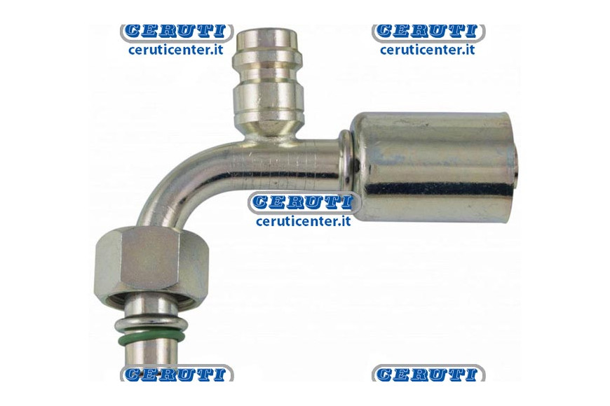 90° Aufschraubung Mit: O-Ring Und Ventil Hoher Und Niedriger Druck Für R134