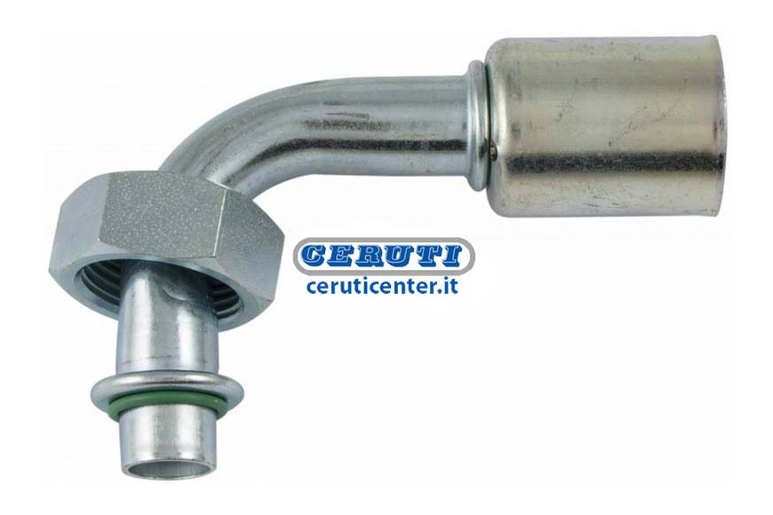 90° Female Fitting With O-Ring And Rotolock Swivel Ring