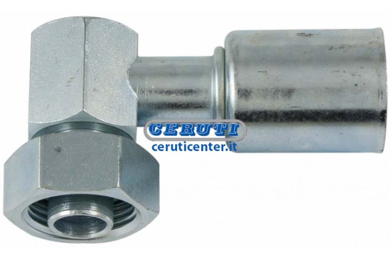 90° Female Fitting With O-Ring And Rotolock Swivel Ring