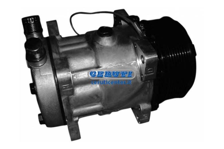 Compressore Eco S7H15Hd O.Ring 8230-7890 Per Gas R134 Tensione 12 V Puleggia Poly-V8