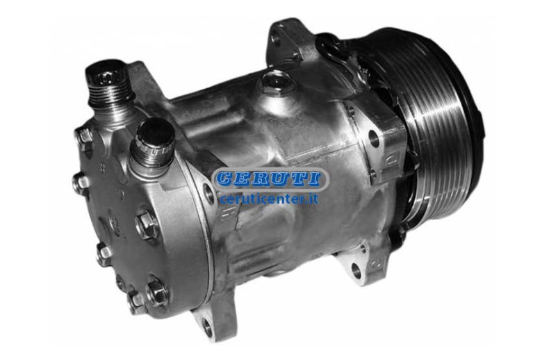 Compressore Eco Per Gas R134 Tensione 12 V Puleggia 8 X 125 Mm - Adattabile 82008688, 82016157, 8099, 7865