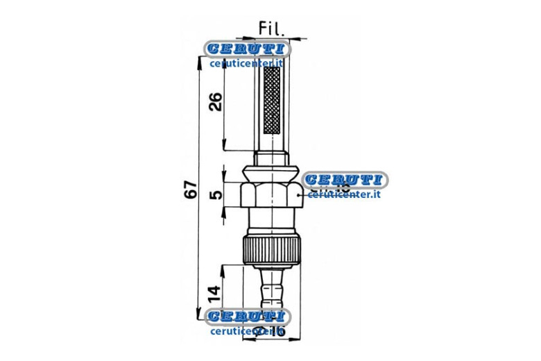 Rubinetto Serbatoio 10X1 (5Pz) - Rubinetti Per Serbatoi Benzina E Petrolio