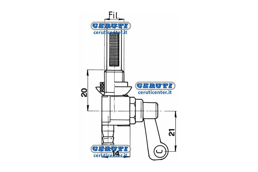 Rubinetto Serbatoio 10X1 (5Pz) - Rubinetti Per Serbatoi Benzina E Petrolio