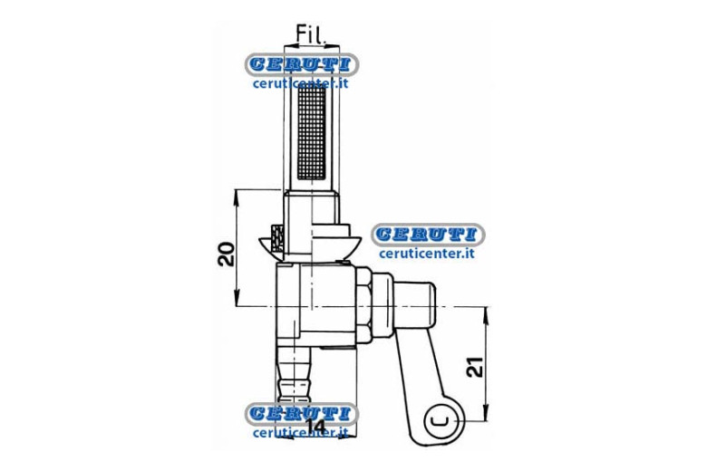 Rubinetto Serbatoio 10X1 (5Pz) - Rubinetti Per Serbatoi Benzina E Petrolio