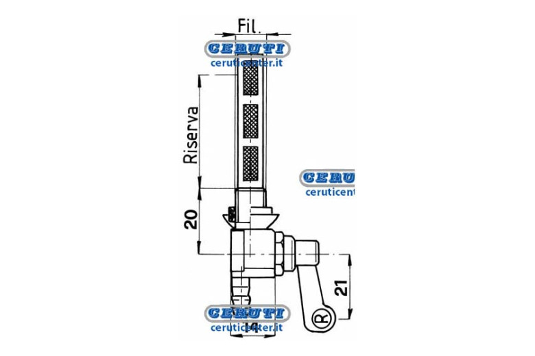 Rubinetto Serbatoio 10X1 (5Pz) - Rubinetti Per Serbatoi Benzina E Petrolio