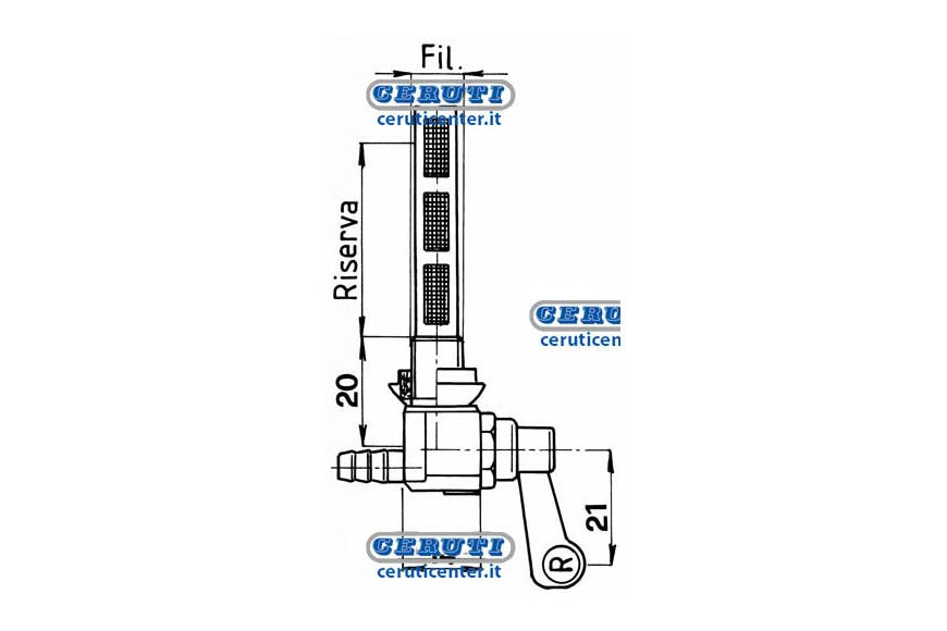 Rubinetto Serbatoio 10X1 (5Pz) - Rubinetti Per Serbatoi Benzina E Petrolio