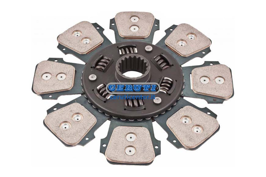 Disco Presa Di Movimento Con 8 Pale 69 x 77 x 4 Metalceramica E Con Molle Parastrappi ø 352 Sinterizzato45 x 50 - Z.18 