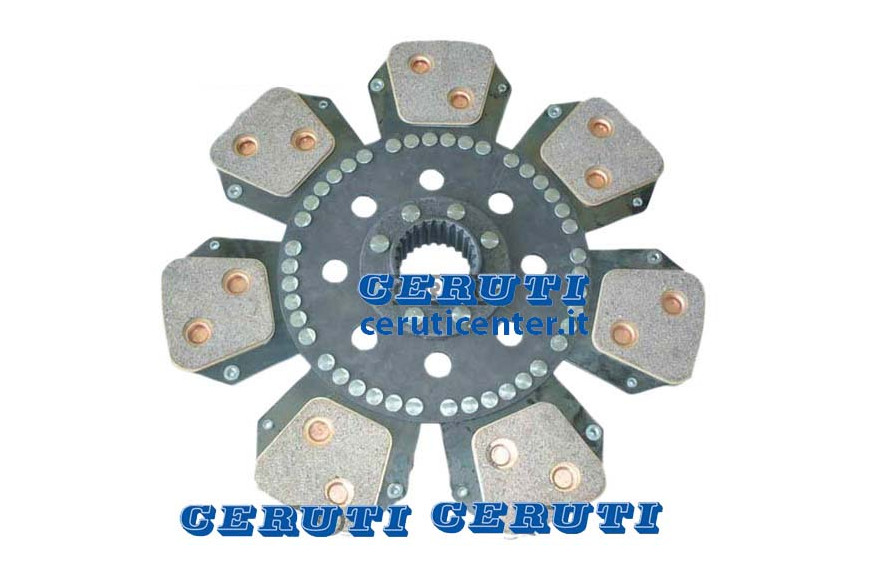 Disco Centrale Metalceramico A 7 Pale - Rigidoø 350 Sinterizzato50X45Ev - 24 Cave - Disco Condotto Same Laser 130 - 150