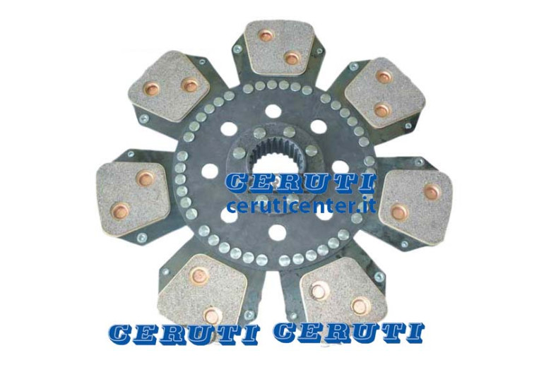 Central Cerametallic Plate With 7 Vanes - Rigid Ø 350 Sintered 50X45Ev - 24 Grooves