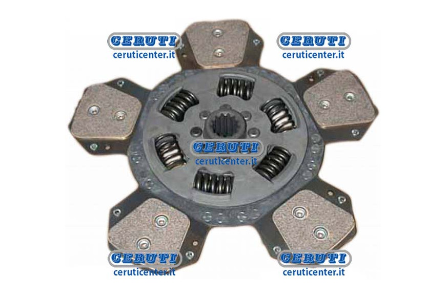 Central Cushioned Cerametallic Plate With 6 Vanes Ø 290 Sintered - 13 Grooves