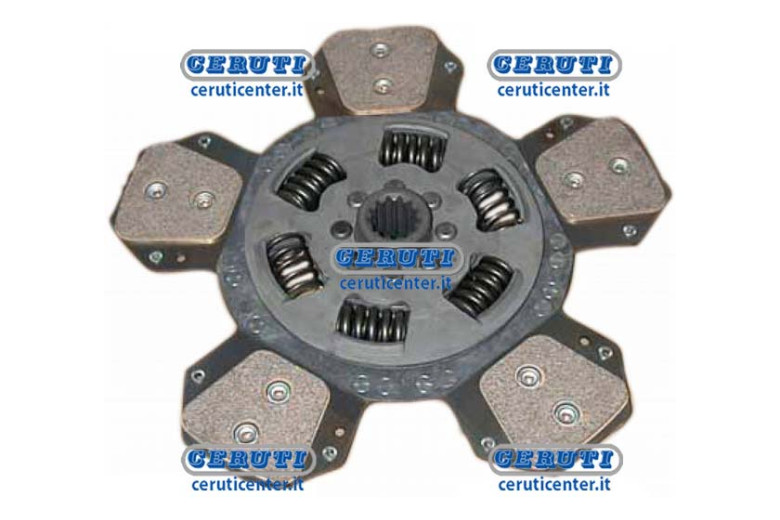 Central Cushioned Cerametallic Plate With 6 Vanes Ø 290 Sintered - 13 Grooves