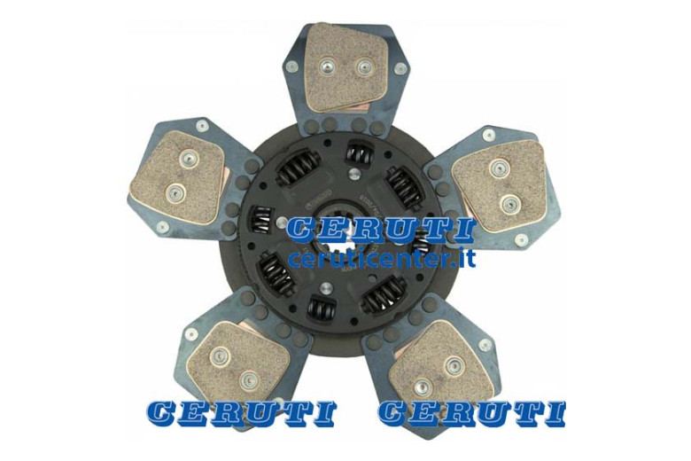 Central Cerametallic Plate With 5 Vanes - Cushioned Ø 295 Sintered - 10 Grooves