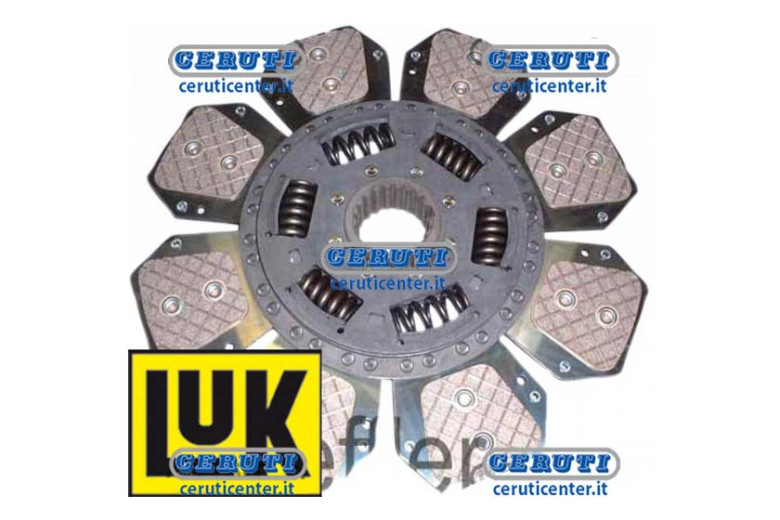 Central Cushioned Cerametallic Plate With 8 Vanes Ø 310 Sintered - 21 Grooves