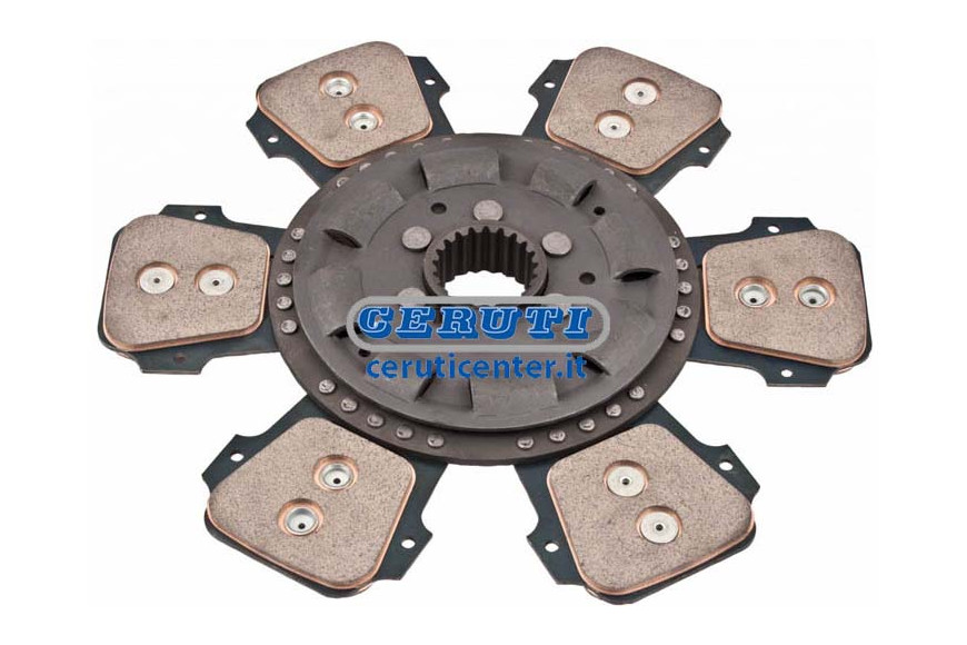 Central Cerametallic Plate With 6 Vanes And Tension Springs Ø 330 Sintered - 41X45.3 - Z.21