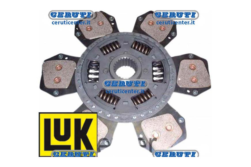 Central Plate In Metal-Ceramic With 6 Vanes And Tension Springs Ø310 Sintered 41X36 - 24 Grooves