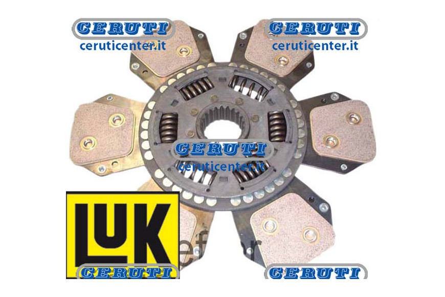 Central Cerametallic Plate With 6 Vanes And Tension Springs Ø 330 Sintered - 41X45.3 - Z.21