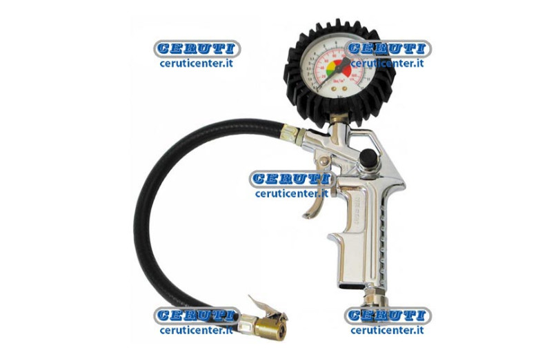 Auftfüllpistole Mit Manometer, Gummischlauch Ø 6X14, Ventilanschluss