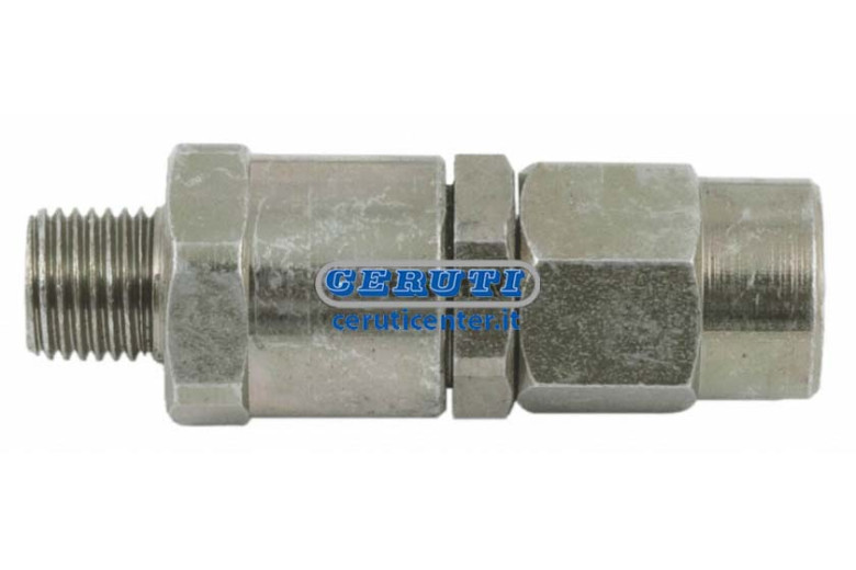 Giunto Girevole M-F 1/4 - Giunto Girevole Con Attacchi Maschio - Femmina Filetto 1/4" Gas