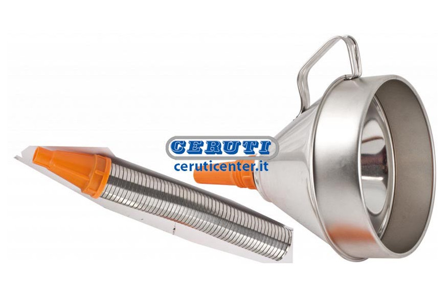 Metal Funnel With Filter And Flexible Shank.