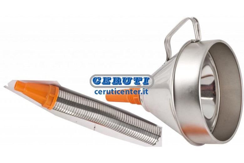 Metal Funnel With Filter And Flexible Shank.