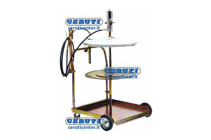 Appareil De Graissage Pneumatique - Chariot - 20-30 Kg Capacité 180-220 Kg Pour Futs Ø 550 ÷ 600 Mm