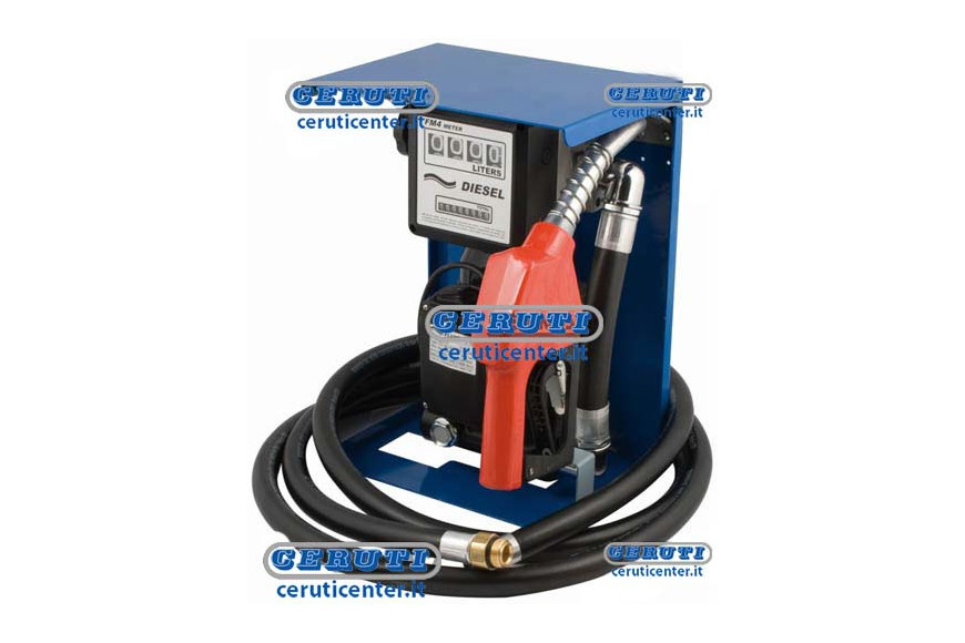 Kit Travaso Gasolio A 220V Portatile O A Parete Con Parapioggia E Pistola Automatica