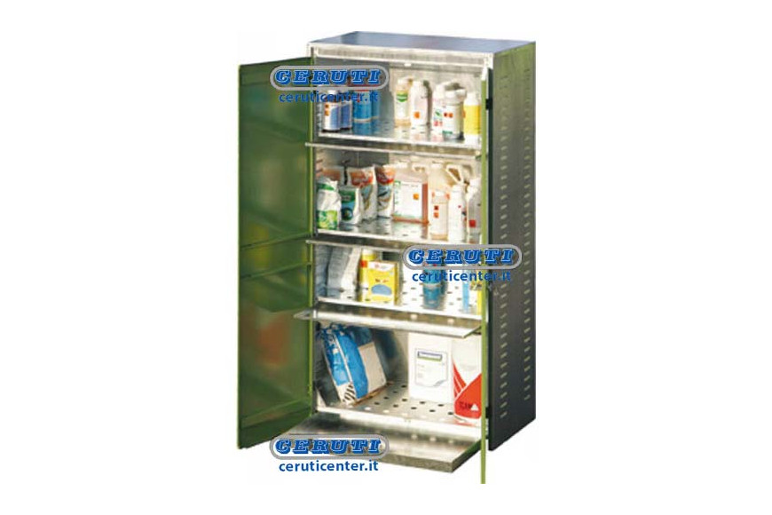 Armoire Conteneur Pour Phytopharmaceutiques A 4 Etageres Dimensions 1000X550X2000 Mm