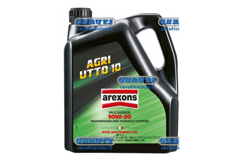 Olio Per Impianti Oleodinamici Agri Utto 10 Multigrade 10W-30 Confezione 4 L - Lubrificante Agri Utto 10 10W30 4Lt