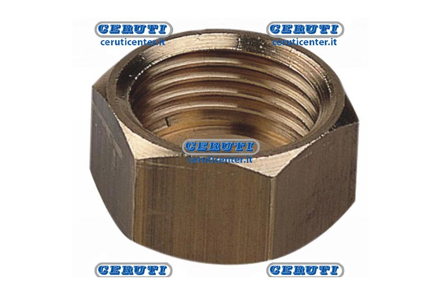 Tuerca De Latón Ch 24X1/2 Llave 24 Mm Rosca 1/2" Gas