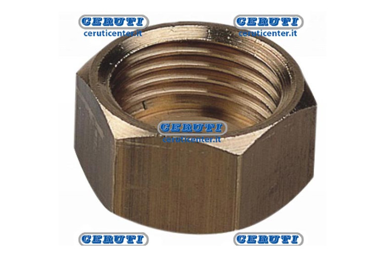 Messingmutter Ch 24X1/2 Schlüssel 24 Mm Gewinde 1/2" Gas