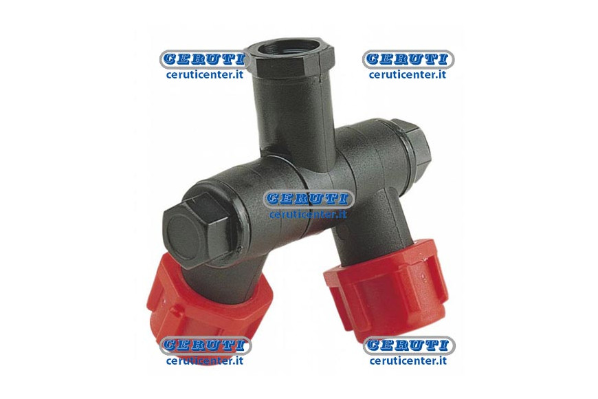 Getto Doppio Snodato Con Ghiera Filettata E Attacco Femmina Filetto 3/8" Gas - Getto Snodato Doppio F.3/8" - Adattabile a 404180