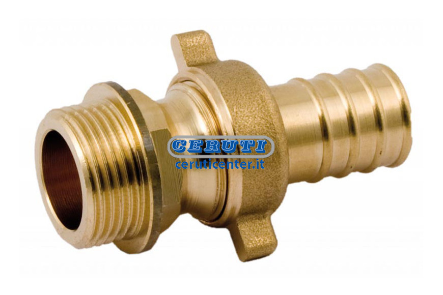 Three Pieces Hose Connector-Straight Thread 3/4" Gas Ø Union 20 Mm