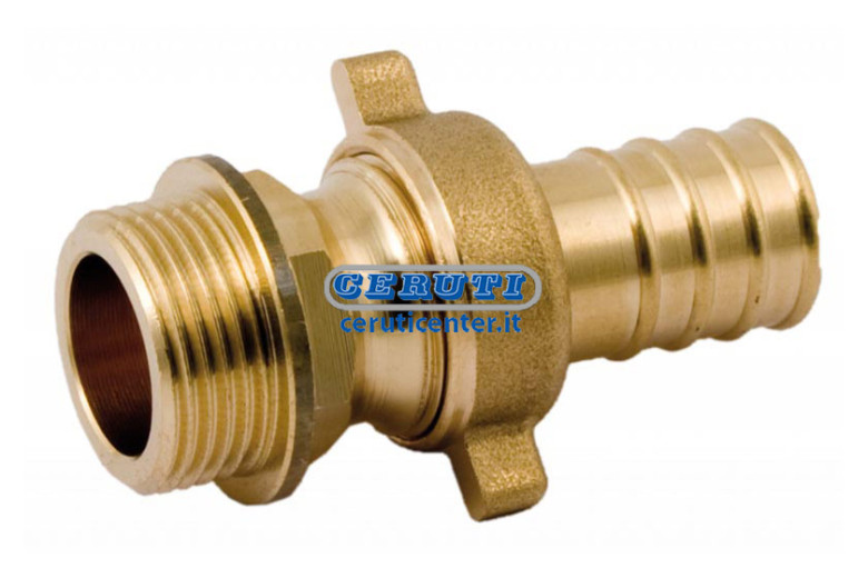 Three Pieces Hose Connector-Straight Thread 3/4" Gas Ø Union 20 Mm