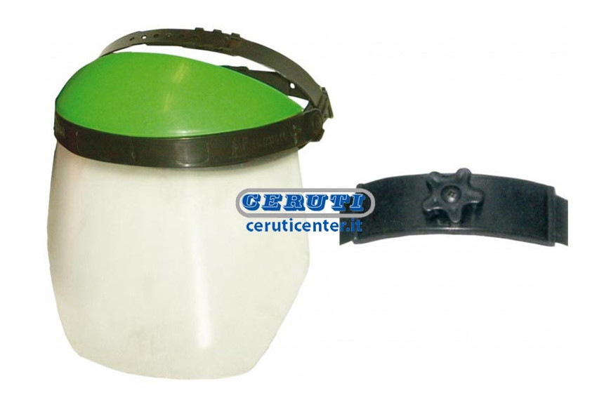 Visor In Non Reflecting Polycarbonate With Protective Top And Adjuster Knob
