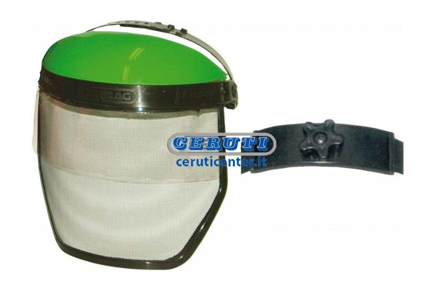 Visor In Non Reflecting Metal Gauze And Polycarbonate With Protective Top And Adjuster Knob