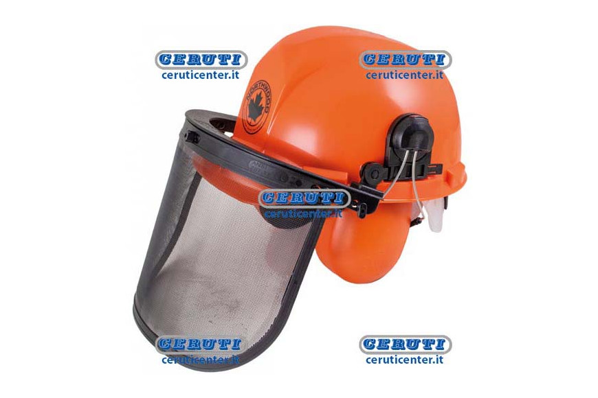 Casque Forestier Avec Anti Bruit Et Visiere En Grille