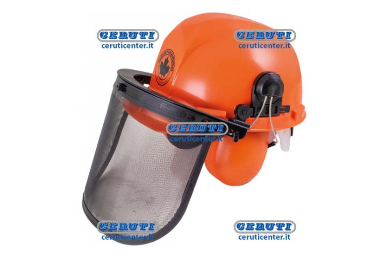 Casco Forestal Con Orejeras Y Visiera De Red