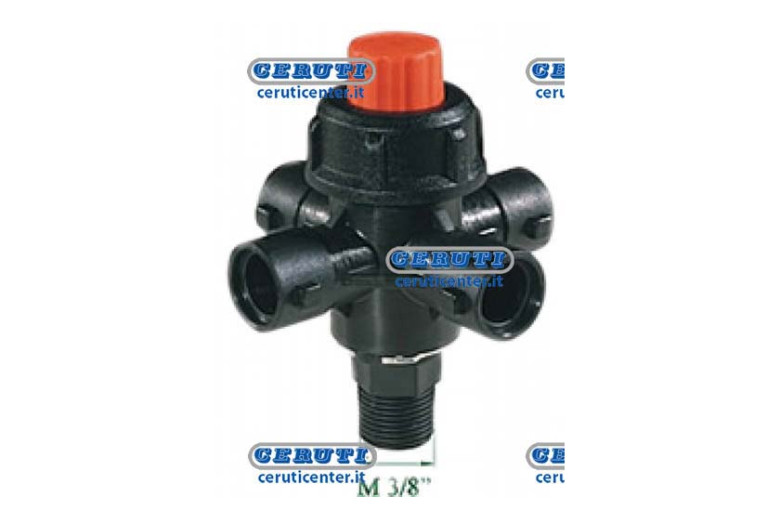 Jet Pour Desherbage Filetage 3/8" A Raccord A Branchement Rapide A 4 Voies Filetage 3/8" Gas Voies 4