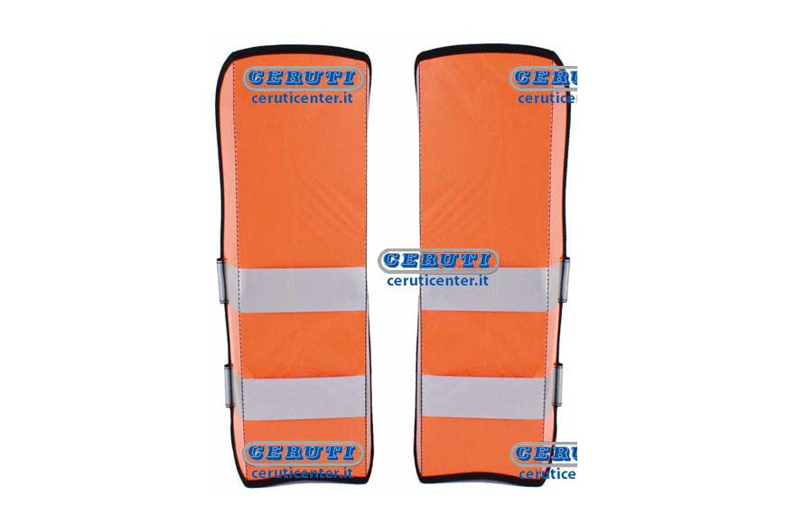 Rigid Shin Guards With High Visibility Fabric