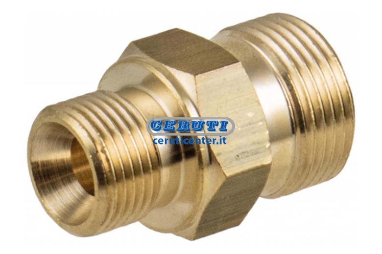 Reduzier-Doppelstutzen Gewinde 3/8" Gas - M22X1,5