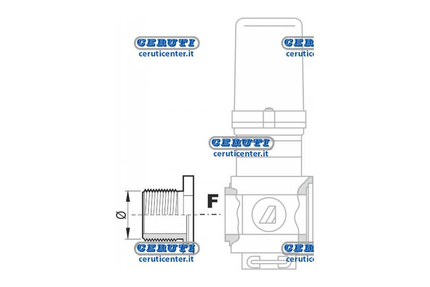 Fitting for valves Series 463/863 G 1 (BSP)