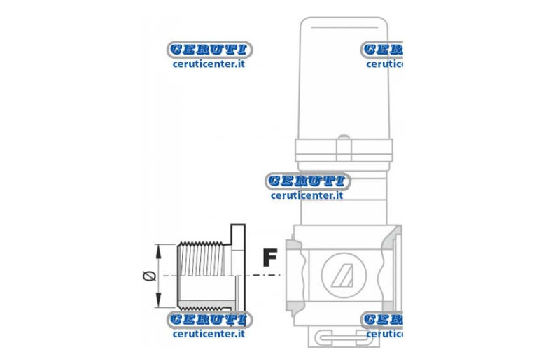 Fitting for valves Series 463/863 G 1 (BSP)