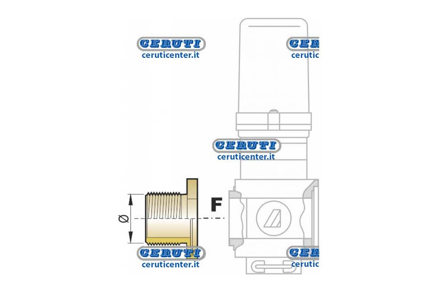 Fitting for valves Series 463/863 G 3/4 (BSP)