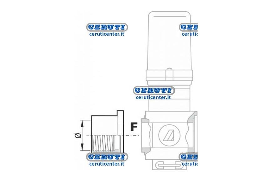 Fitting for valves Series 463/863 G 3/4 (BSP)