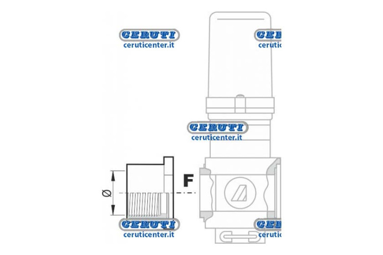 Fitting for valves Series 463/863 G 1 (BSP)
